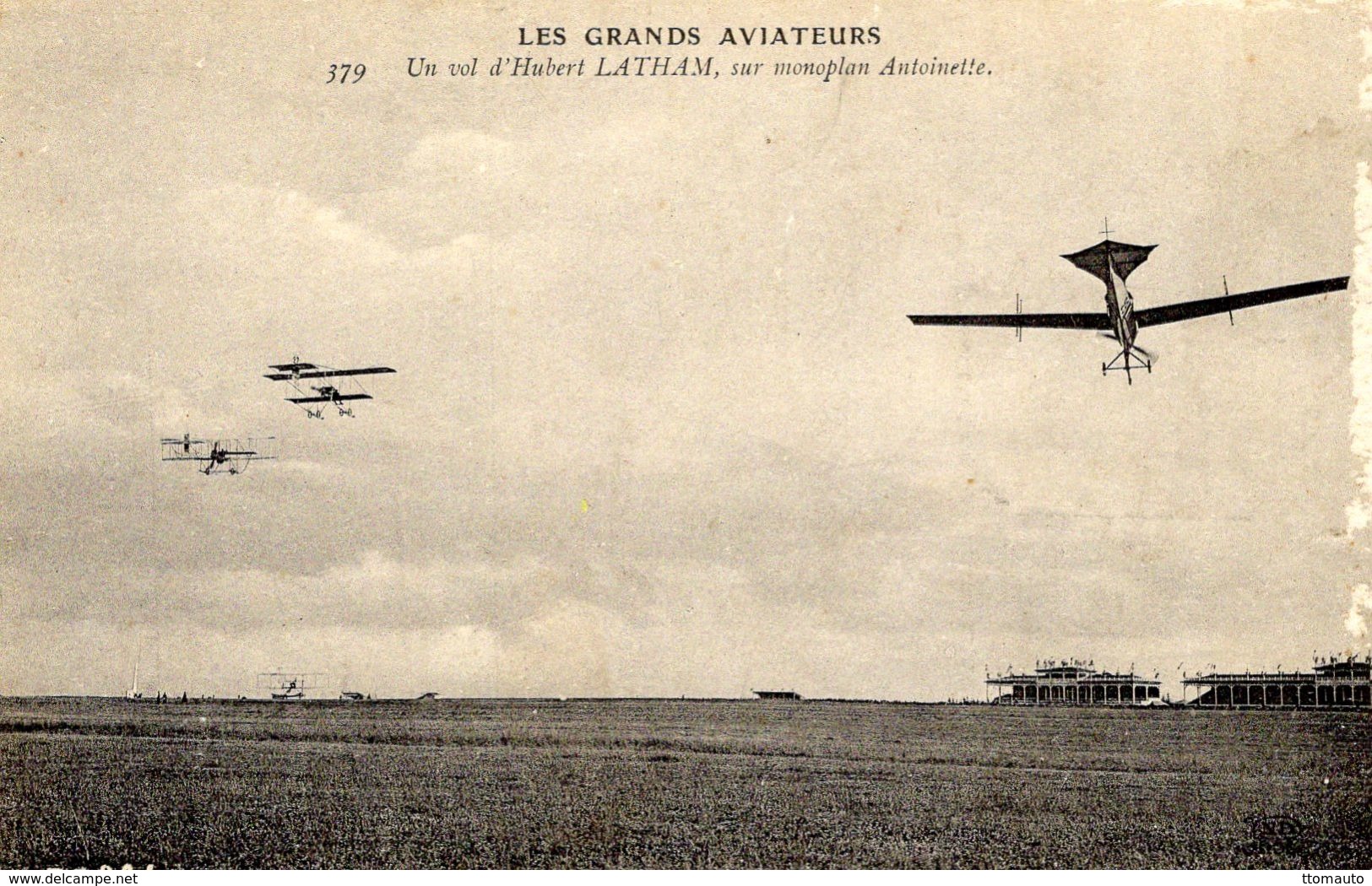 Les Grands Aviateurs  -  Un Vol D'Hubert Latham Sur Monoplan Antoinette  -  CPA - Flieger