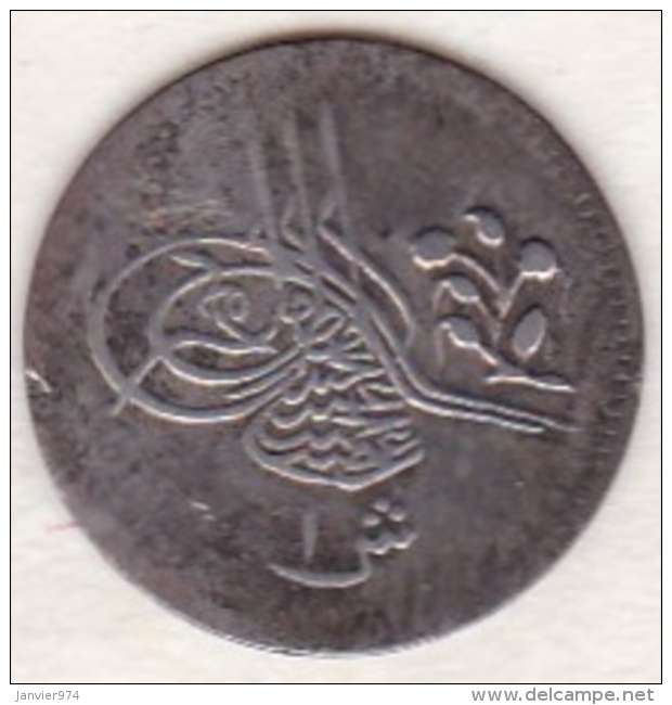 Empire Ottoman. 1 Qirsh AH 1293 Year 3. Abdul Hamid, En Argent. KM# 277 - Egitto