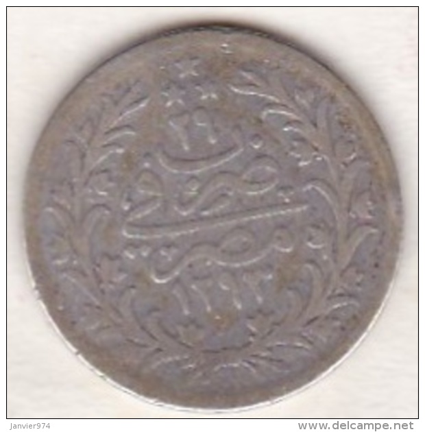 Empire Ottoman. 2 Qirsh AH 1293 Year 29. Abdul Hamid, En Argent. KM# 293 - Egypte