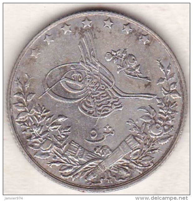 Empire Ottoman. 5 Qirsh AH 1293 Year 33. Abdul Hamid, En Argent. KM# 298 - Egypte