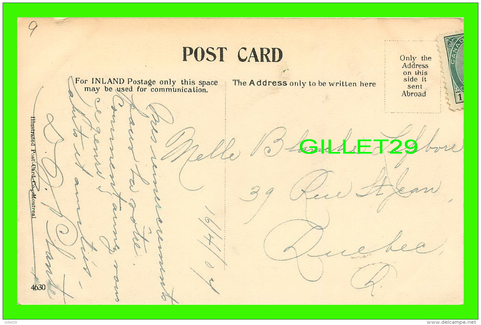 LEVIS, QUÉBEC -  COLLÈGE NOTRE-DAME - CIRCULÉE EN 1908 - ILLUSTRATED POST CARD CO - - Levis