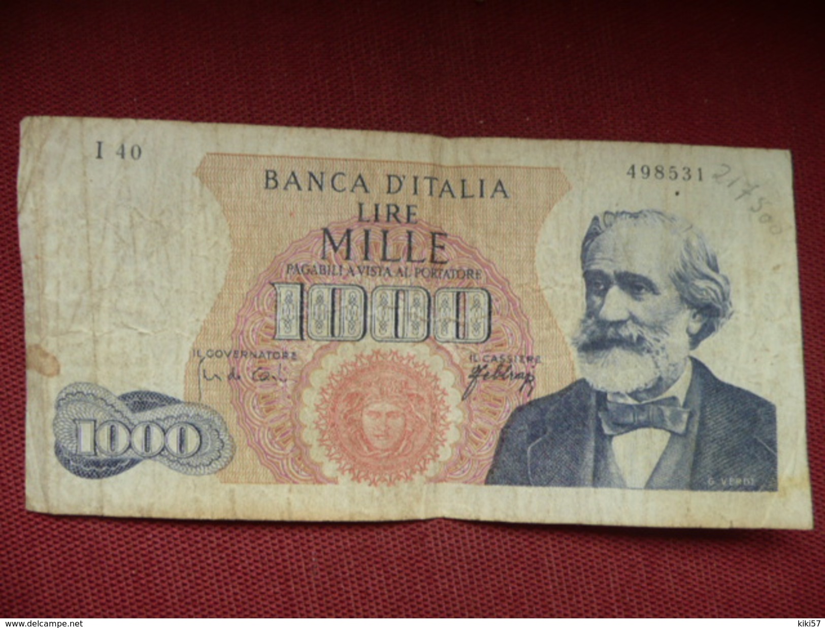 ITLALIE RARE Billet De 1000 Lire - 1000 Lire