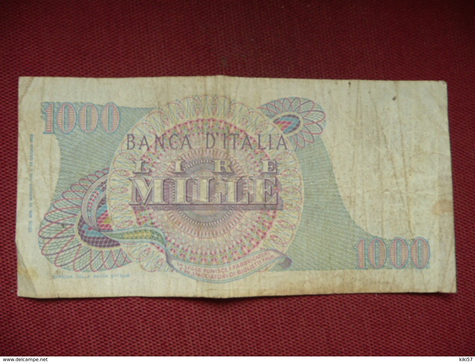 ITLALIE RARE Billet De 1000 Lire - 1000 Lire