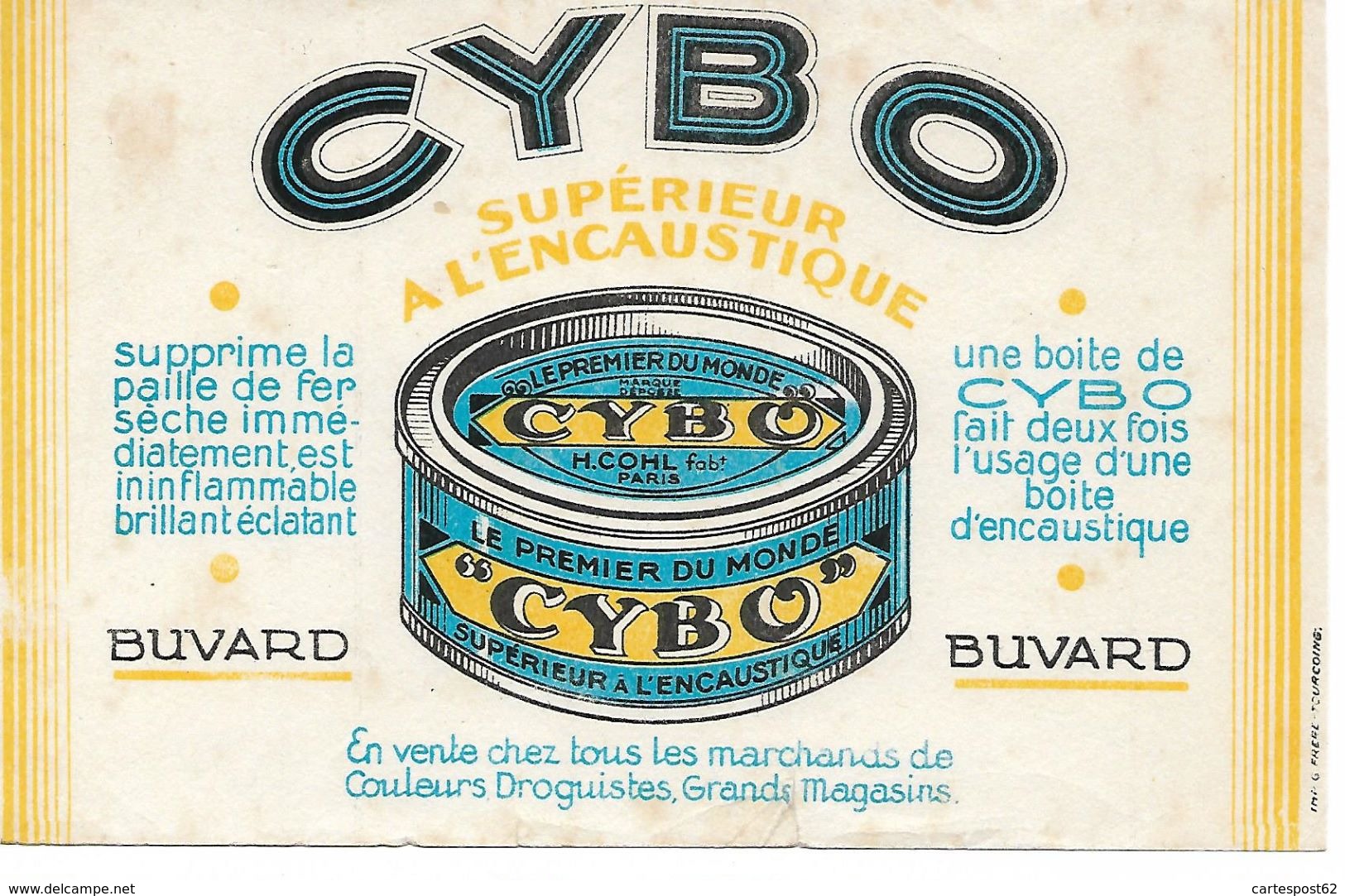 Buvard Cybo Supérieur à L'encaustique Supprime La Paille De Fer. - Produits Ménagers