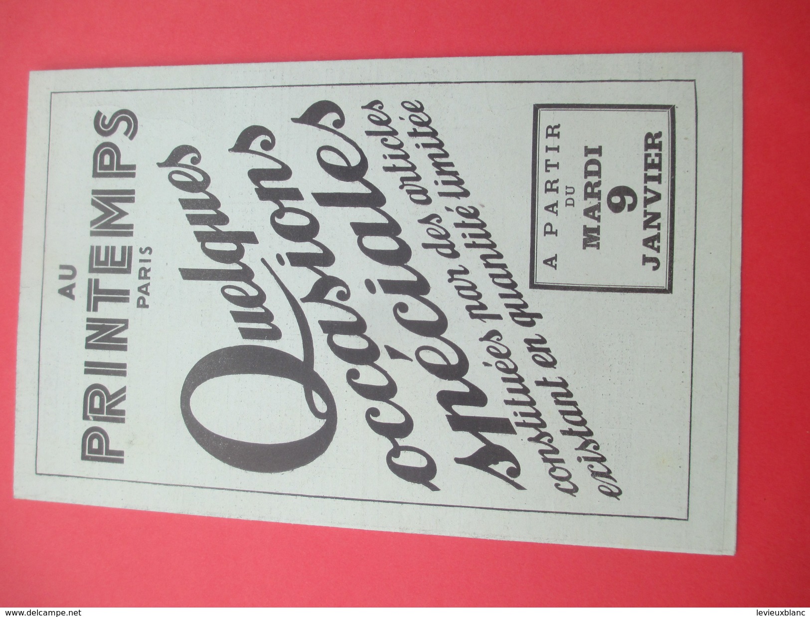 Grand Dépliant à 8 Volets / Mode/ " Quelques Occasions Spéciales"/ Au Printemps/PARIS/ Pigelet/ Vers 1930-35    CAT210 - Other & Unclassified