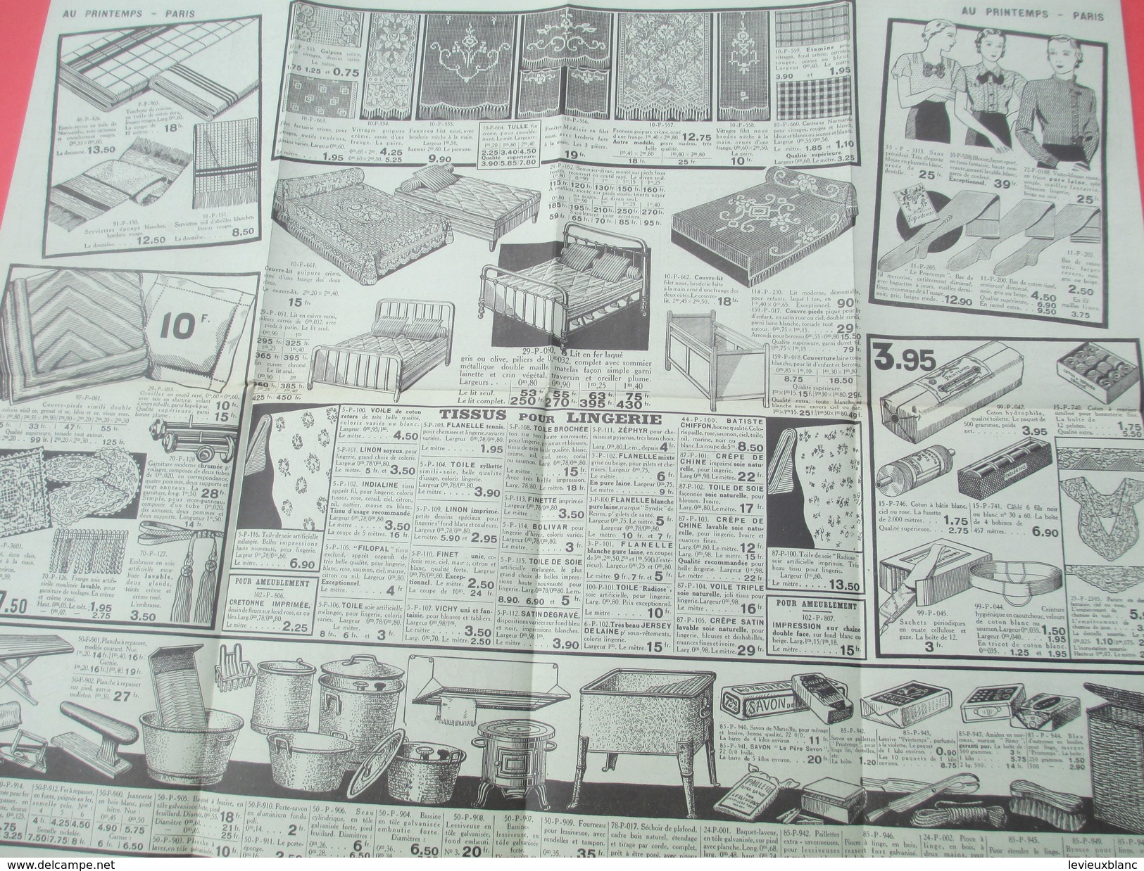 Grand Dépliant à 8 Volets / Mode/ " Quelques Occasions Spéciales"/ Au Printemps/PARIS/ Pigelet/ Vers 1930-35    CAT210 - Autres & Non Classés