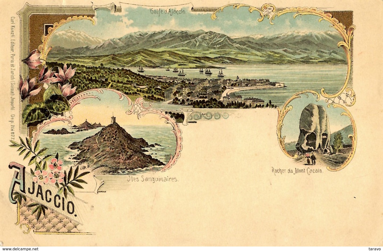 CORSE - AJACCIO - Carte Pionnière De 1899 -  - Edit. Künzli, Zurich, Suisse - Ajaccio