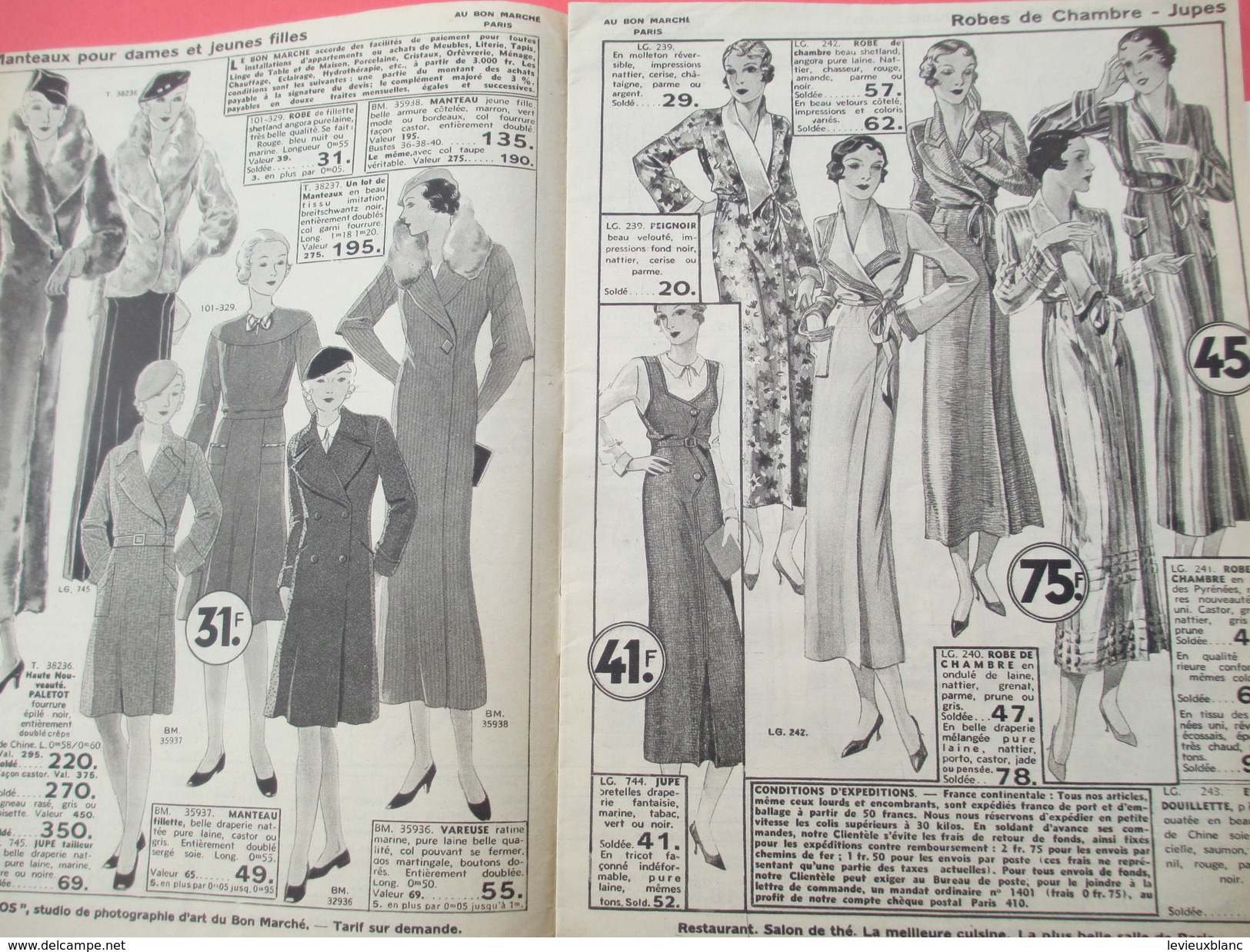 Catalogue Soldes/Mode/Hiver/Magasins Les Plus Importants/ Au Bon Marché/Maison A Boucicaut/ Desfossés/ 1933-34    CAT212 - Other & Unclassified