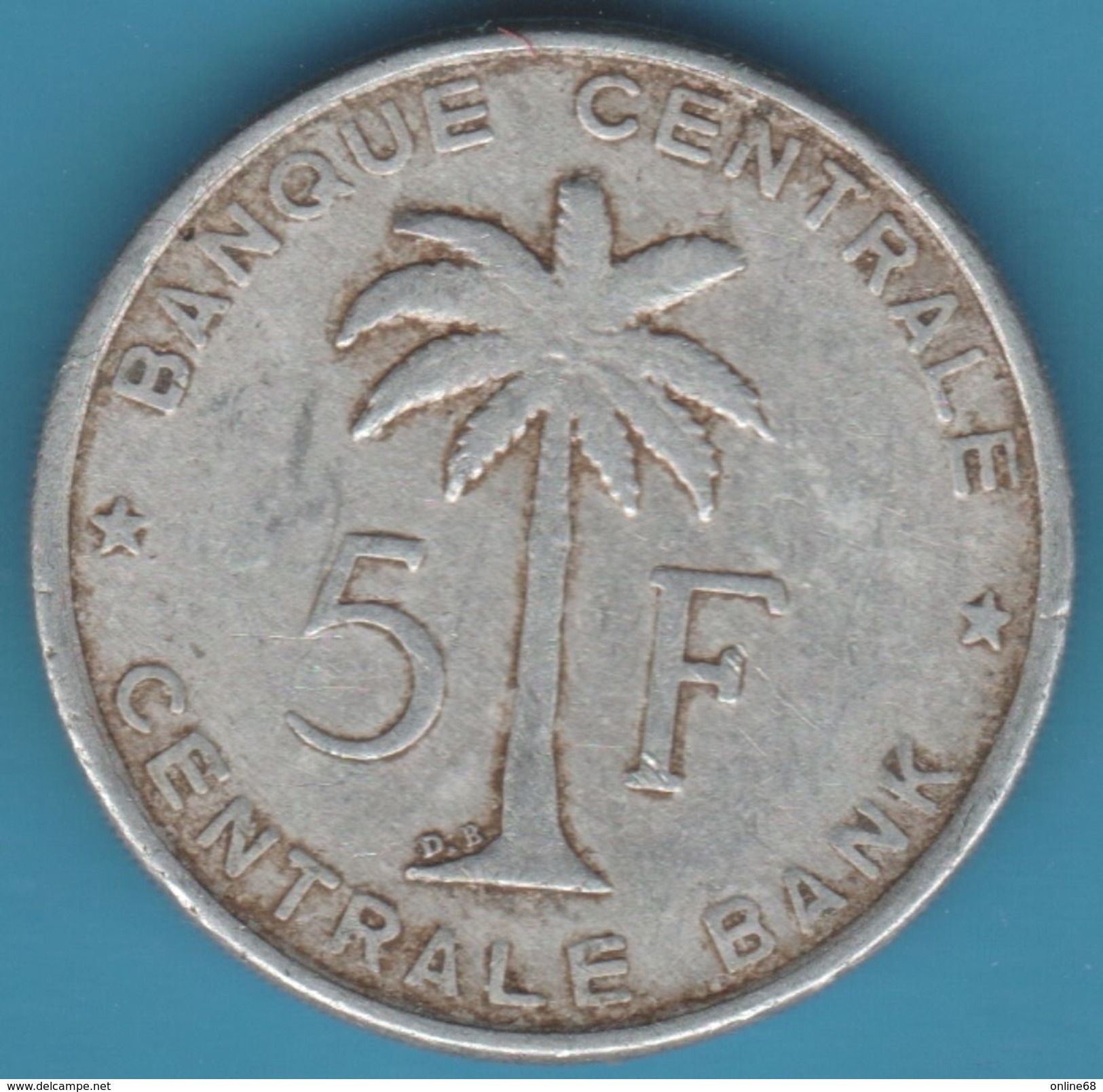 BELGISCH CONGO BELGE RUANDA-URUNDI 5 FRANCS 1958 KM# 3 - 1951-1960: Baldovino I