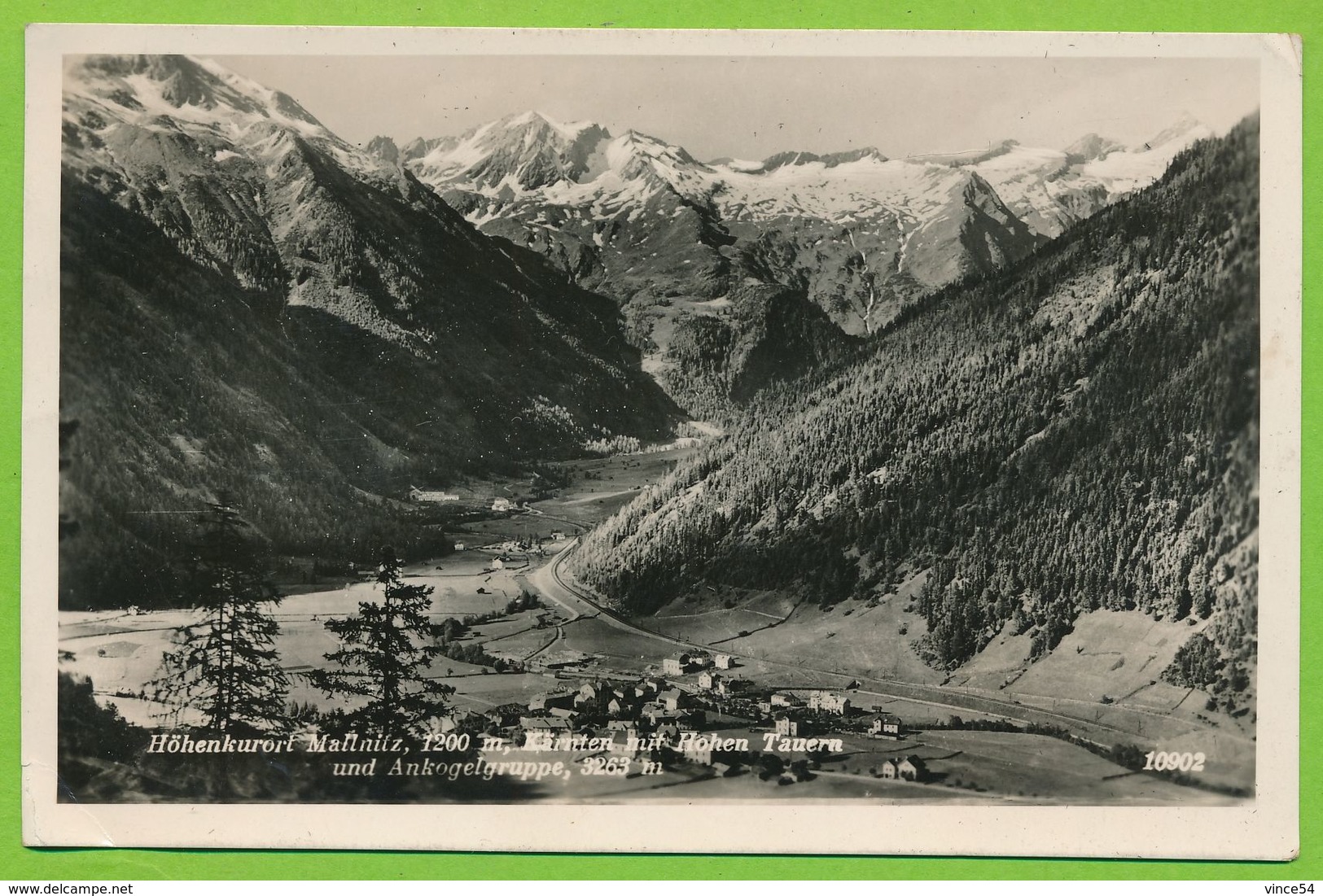 Höhenkurort MALLNITZ 1200 M Kärnten Mit Hohen Tauern Und Ankogelgruppe 3263 M Carte Circulé 1952 Echte Photo - Mallnitz