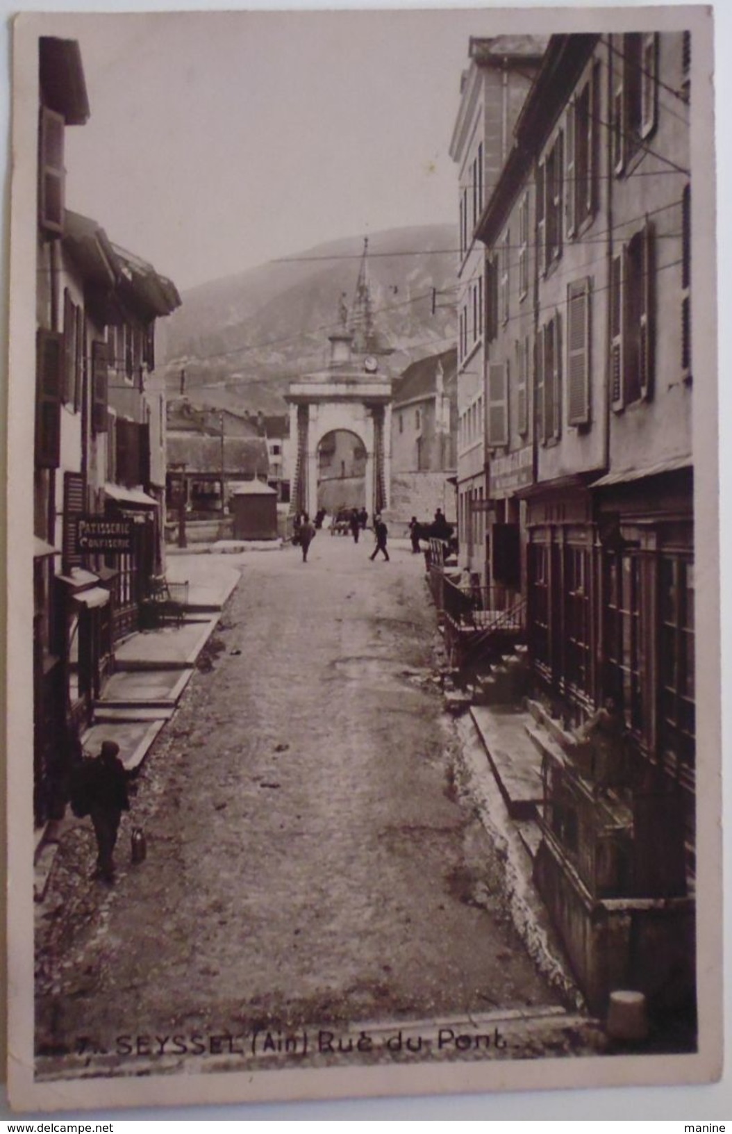SEYSSEL (Ain) - Rue Du Pont - Rare Cliché CP Photo 1912 - Seyssel