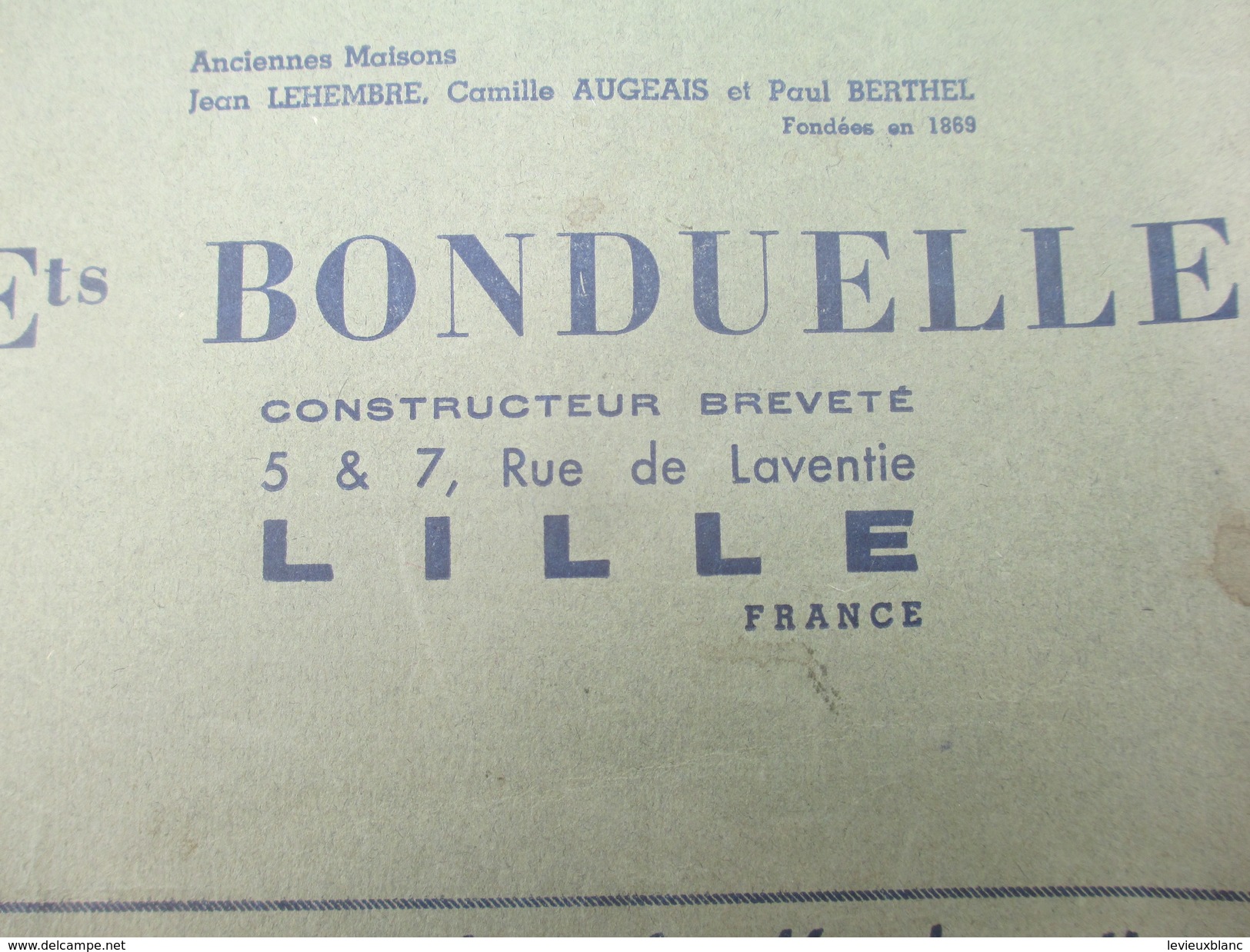 Catalogue / Manufacture De Machines à Carder/ Ets Bonduelle / Constructeur/ Rue Laventie / LILLE/ 1959         CAT214 - Autres & Non Classés