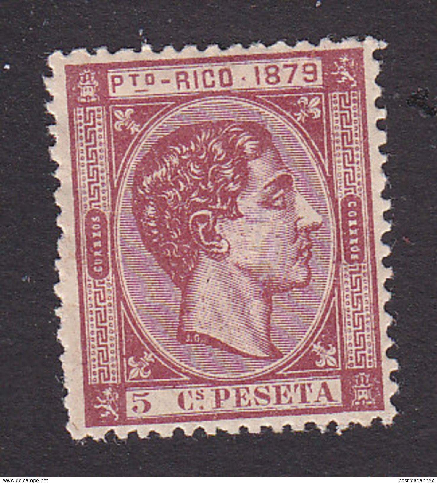 Puerto Rico, Scott #23, Mint Hinged, King Alfonso XII, Issued 1879 - Puerto Rico