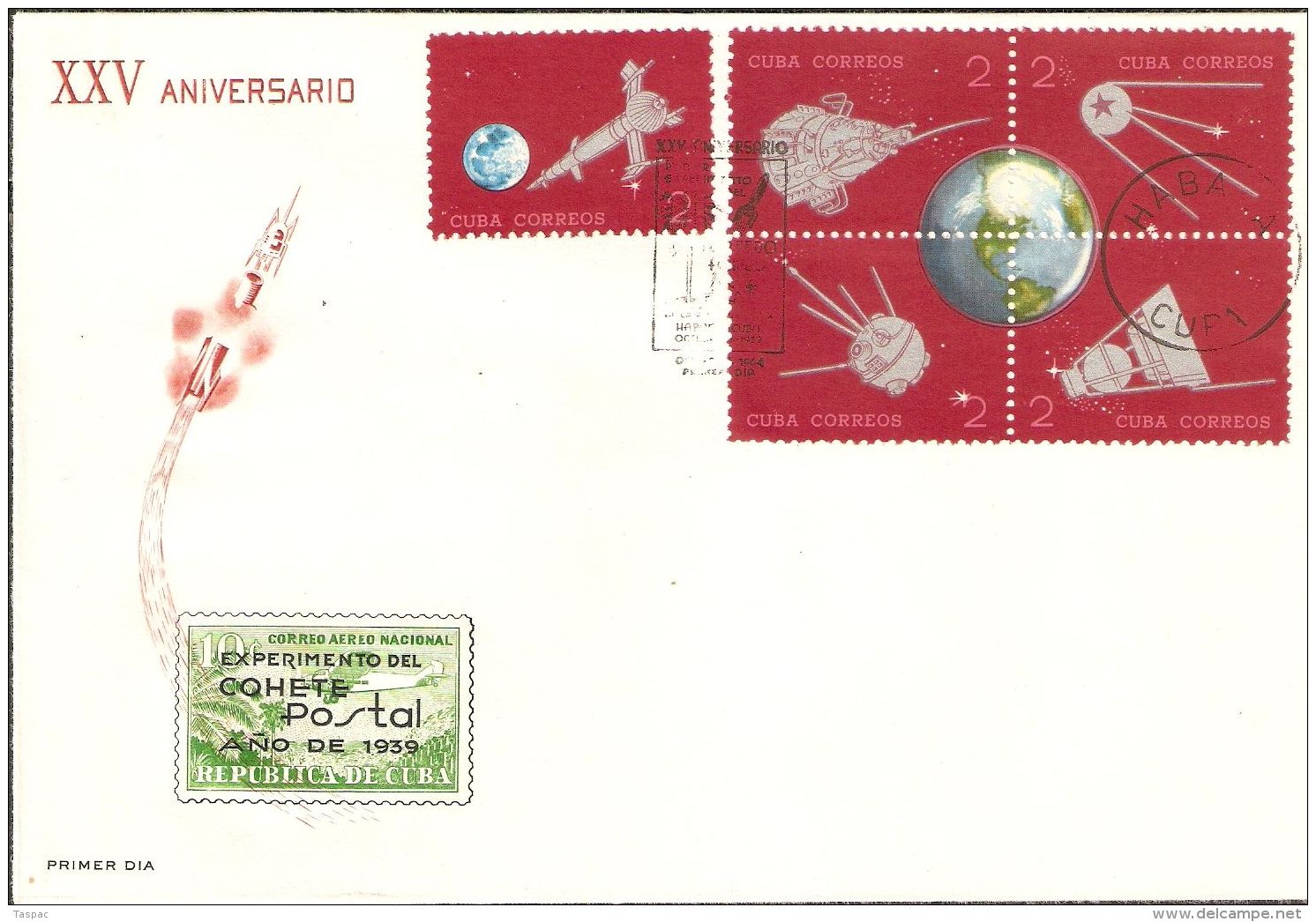 1964 FDC (5) Mi# 918-942 - Satellites And Rockets / Space - Sud America