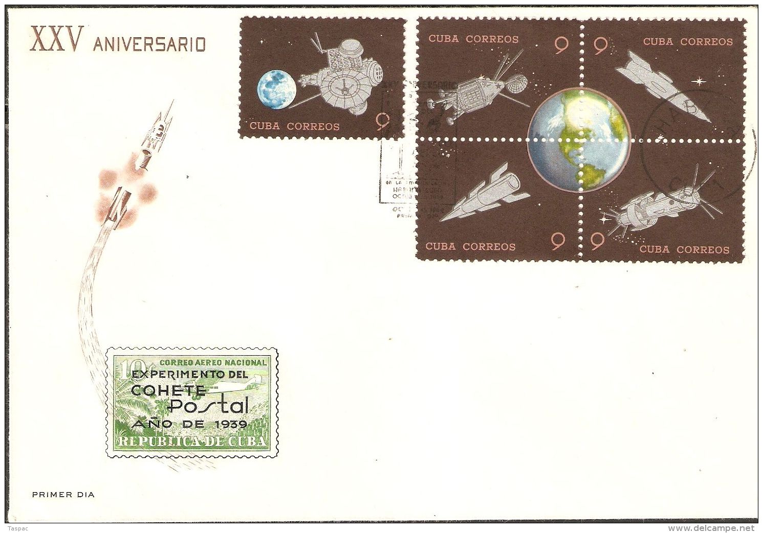 1964 FDC (5) Mi# 918-942 - Satellites And Rockets / Space - South America