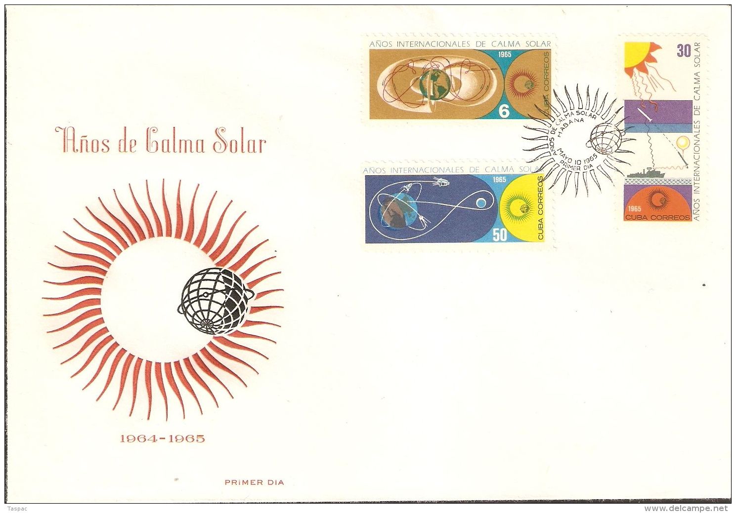 1965 FDC (3) Mi# 1020-1025, Block 26 - Intl. Quiet Sun Year / Space - South America