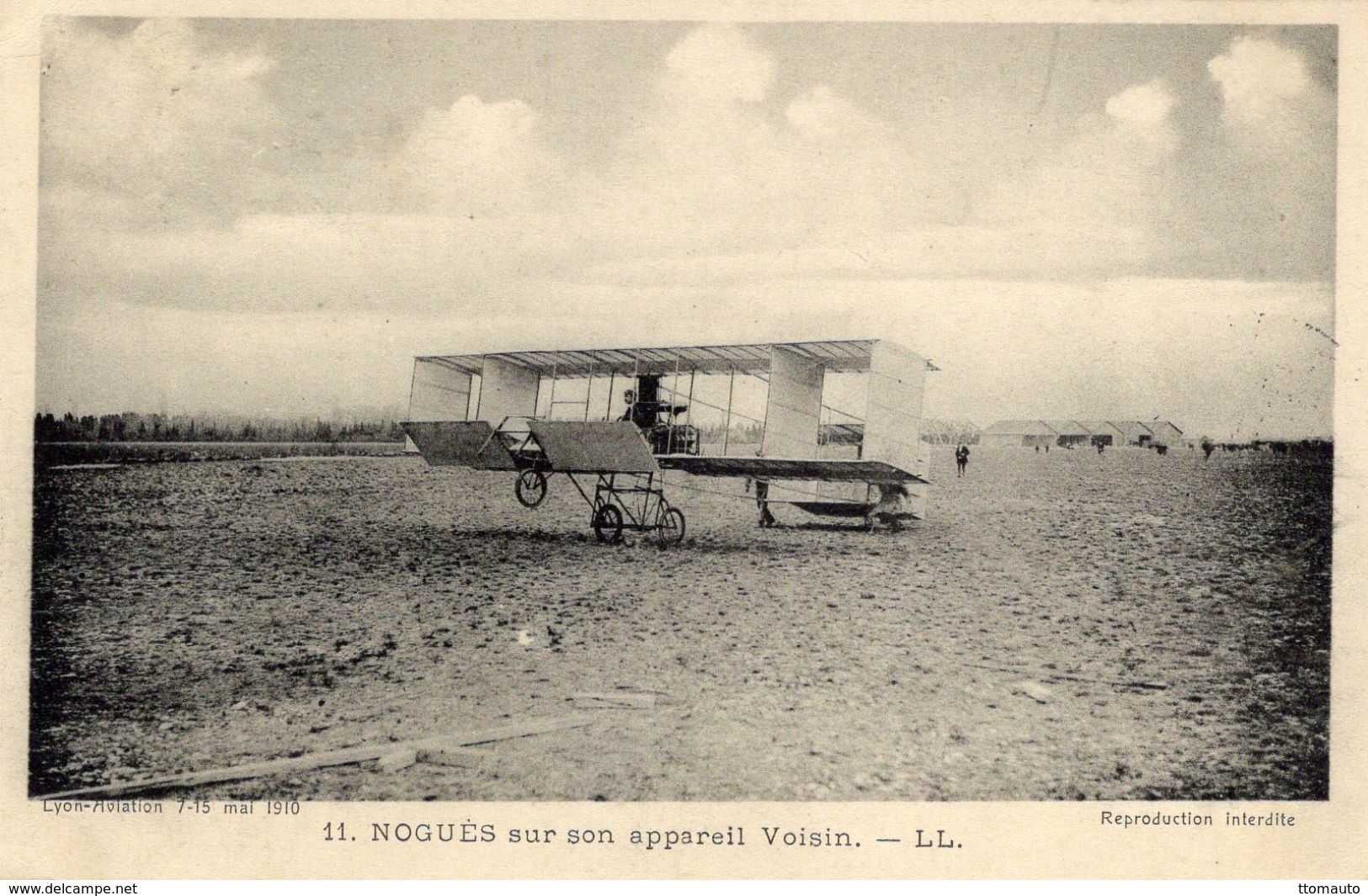 Lyon Aviation  -  L'aviateur Maurice Noguès Sur Son Appareil Voisin -  CPA - Aviatori