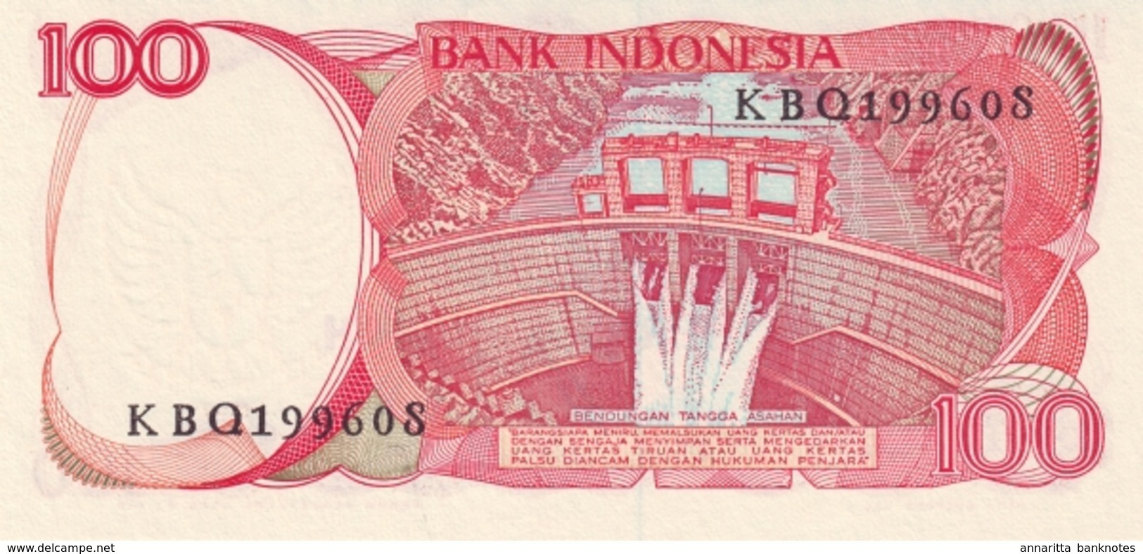 INDONESIA 100 RUPIAH 1984 P-122b UNC   LITHOGRAPHED [ID580b] - Indonesia