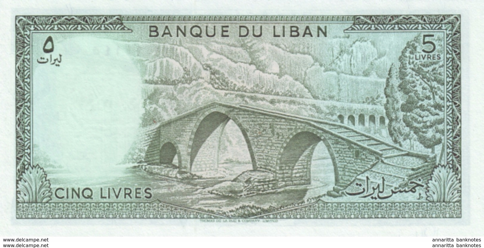 LEBANON 5 LIVRES 1986 P-62d UNC [LB502h] - Libanon