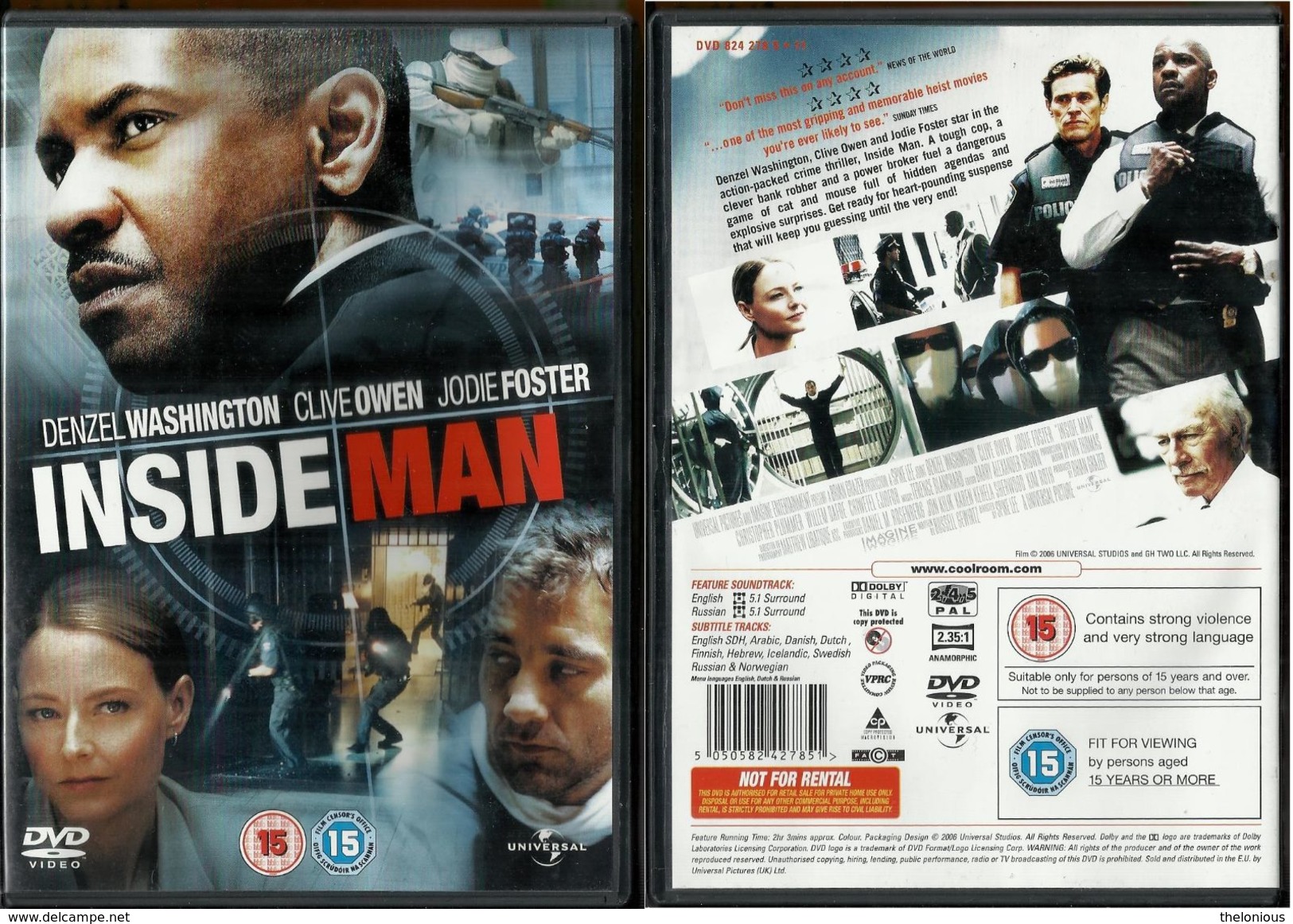 # DVD Spike Lee - Inside Man (ligua Inglese) - Polizieschi