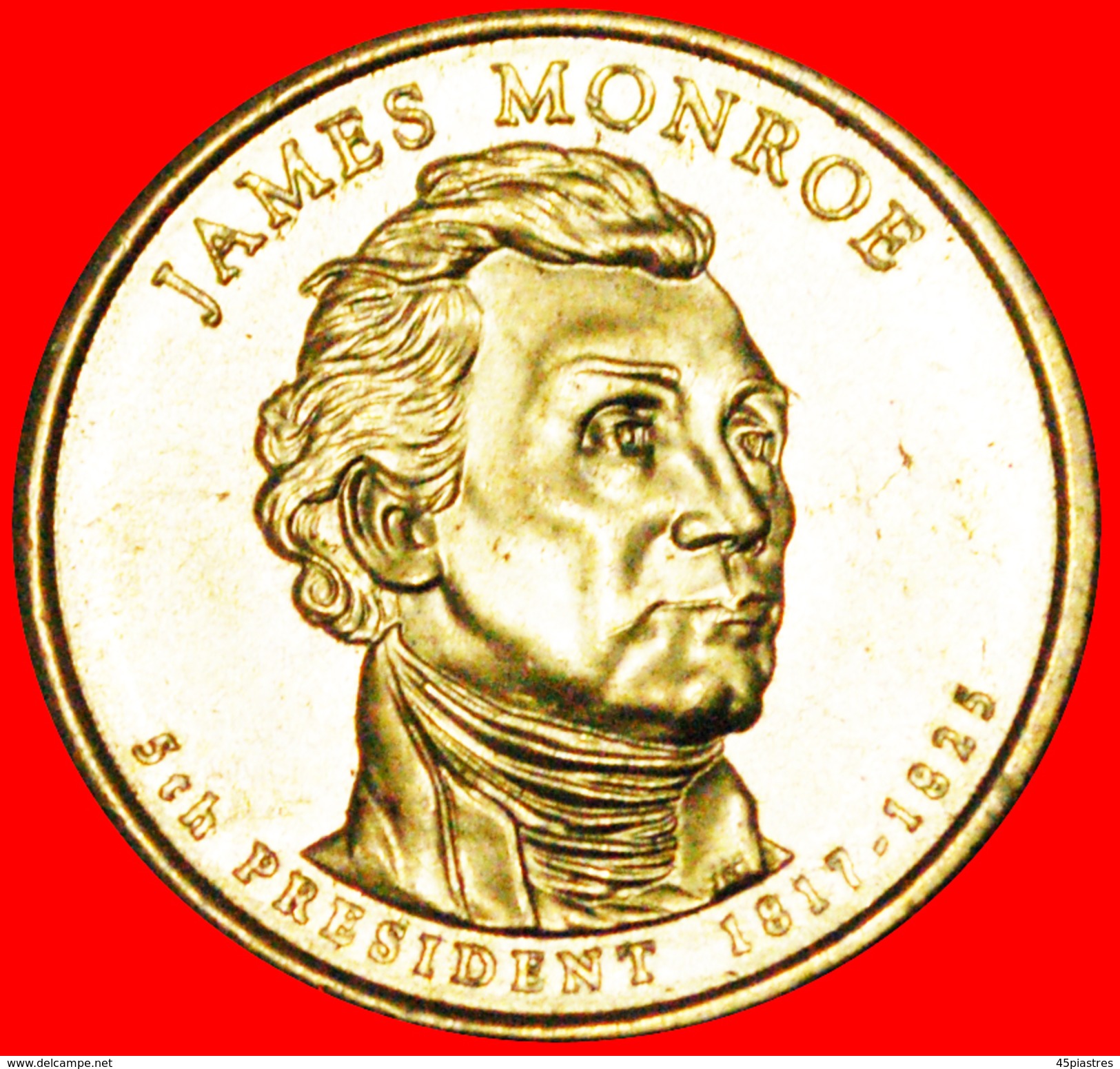 § MONROE (1817-1825): USA &#x2605; 1 DOLLAR 2008D UNC MINT LUSTER! LOW START&#x2605; NO RESERVE! - 2007-…: Presidents