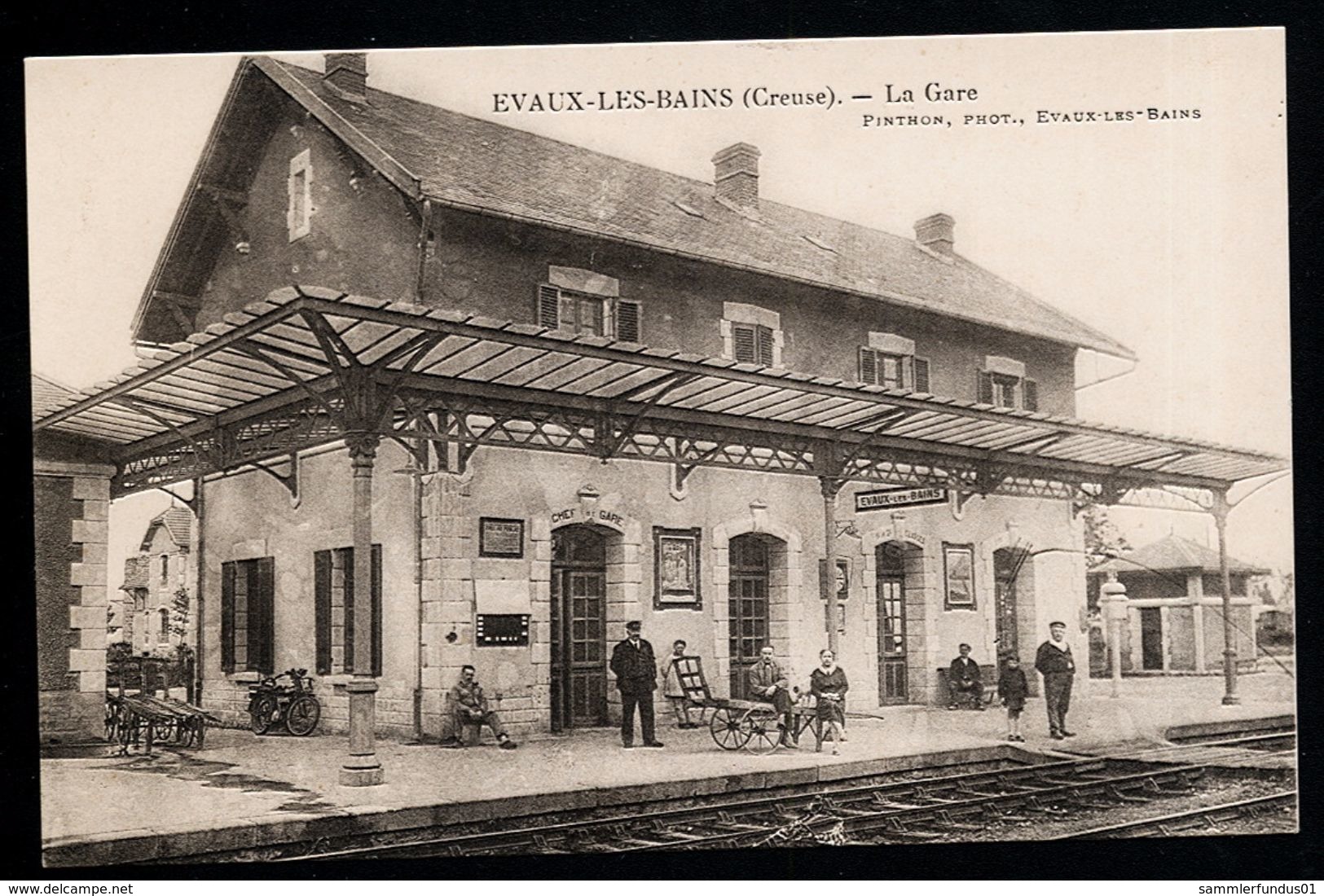 AK/CP Evaux Les Bains    La Gare      Ungel/uncirc. Ca.1920  Erhaltung/Cond. 1-  Nr. 00028 - Evaux Les Bains