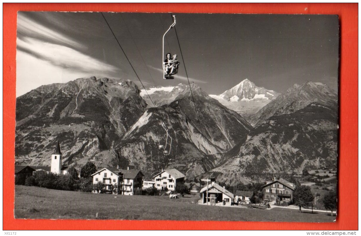 NEG-04 Unterbäch  Sessellift Brandalp. Gelaufen In 1958 - Unterbäch