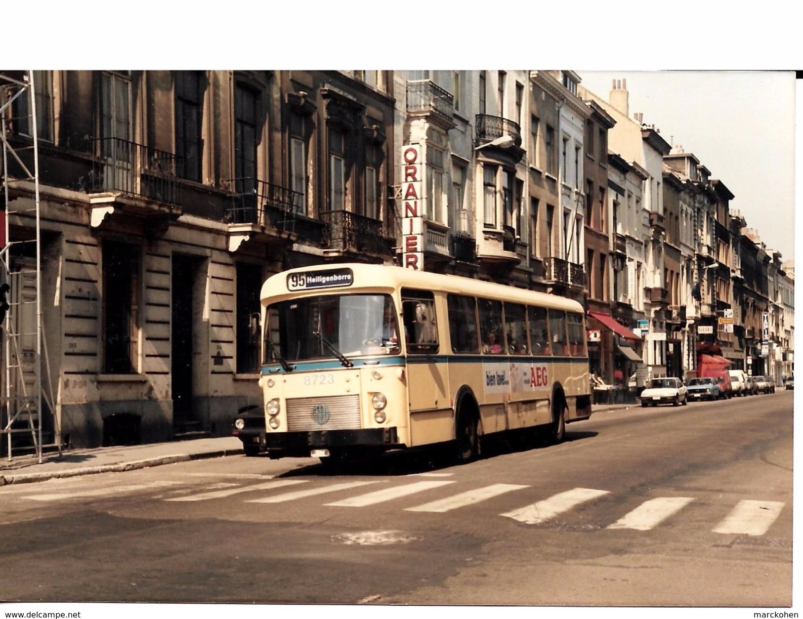 BRUXELLES (1050) : Le Bus 95, Destination "Heiligenborre", De Passage Avenue De La Couronne. Carte-Photo Rare. - Transport Urbain En Surface