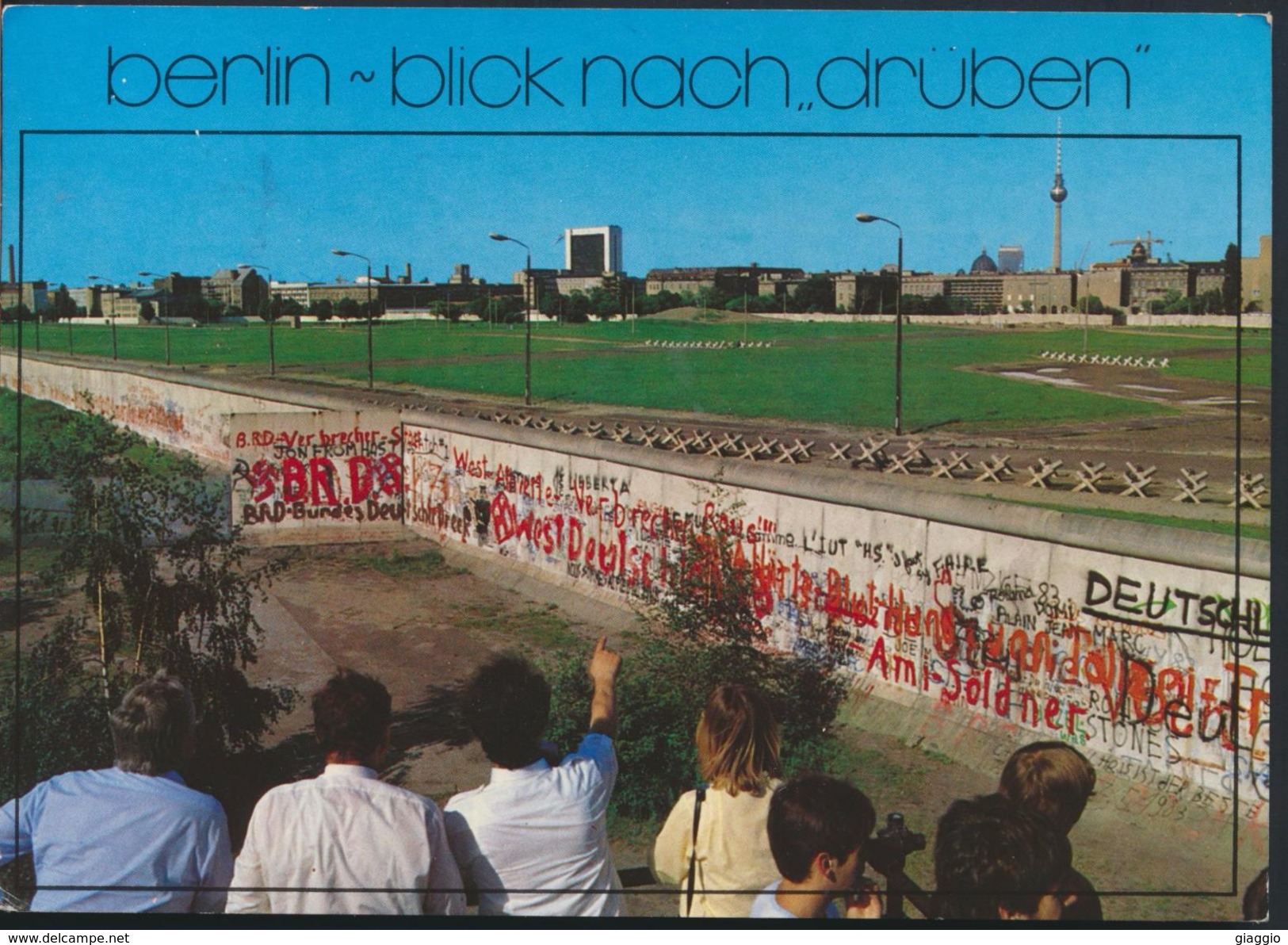 °°° 5115 - GERMANY -  BERLIN - BLICK NACH DRUBEN - 1985 With Stamps °°° - Berliner Mauer