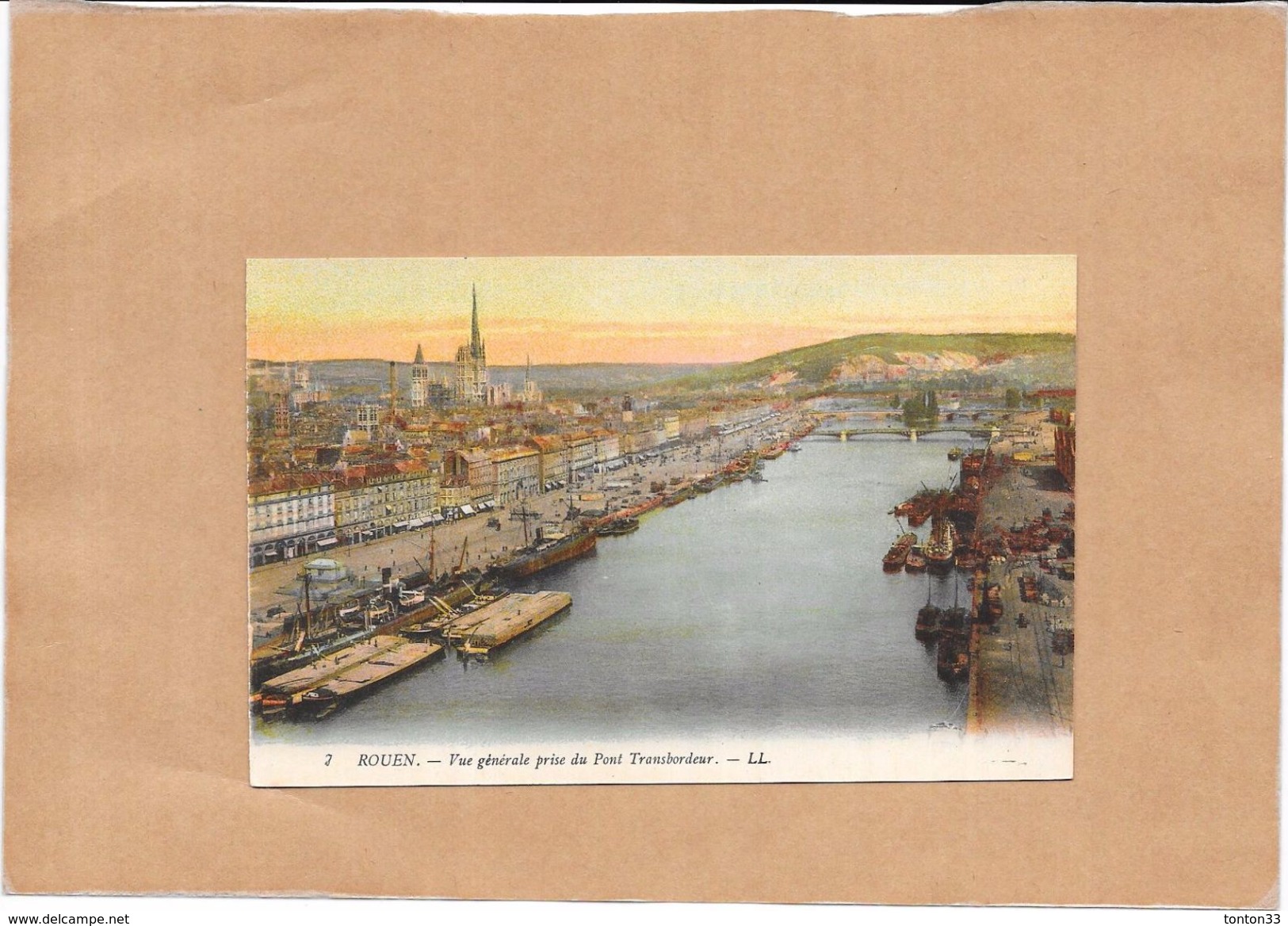 ROUEN - 76 - CPA COLORISEE - Vue Générale Prise Du Pont Transbordeur  - BERG - - Rouen