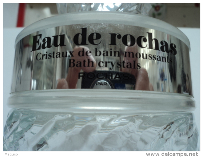 ROCHAS " EAU  DE ROCHAS "  VIDE CONTENAIT DES CRISTAUX DE BAIN    LIRE ET VOIR!! - Miniatures Femmes (sans Boite)