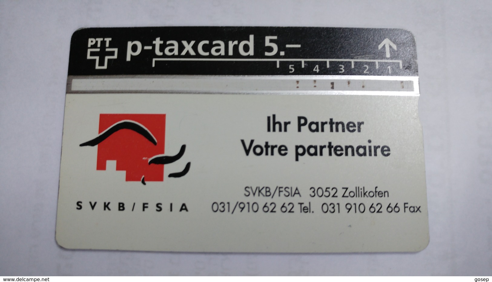 Switzerland-(kp-95/273)-SVKB/FSIA-(531l)-1.000-used Card+1card Prepiad Free - Switzerland