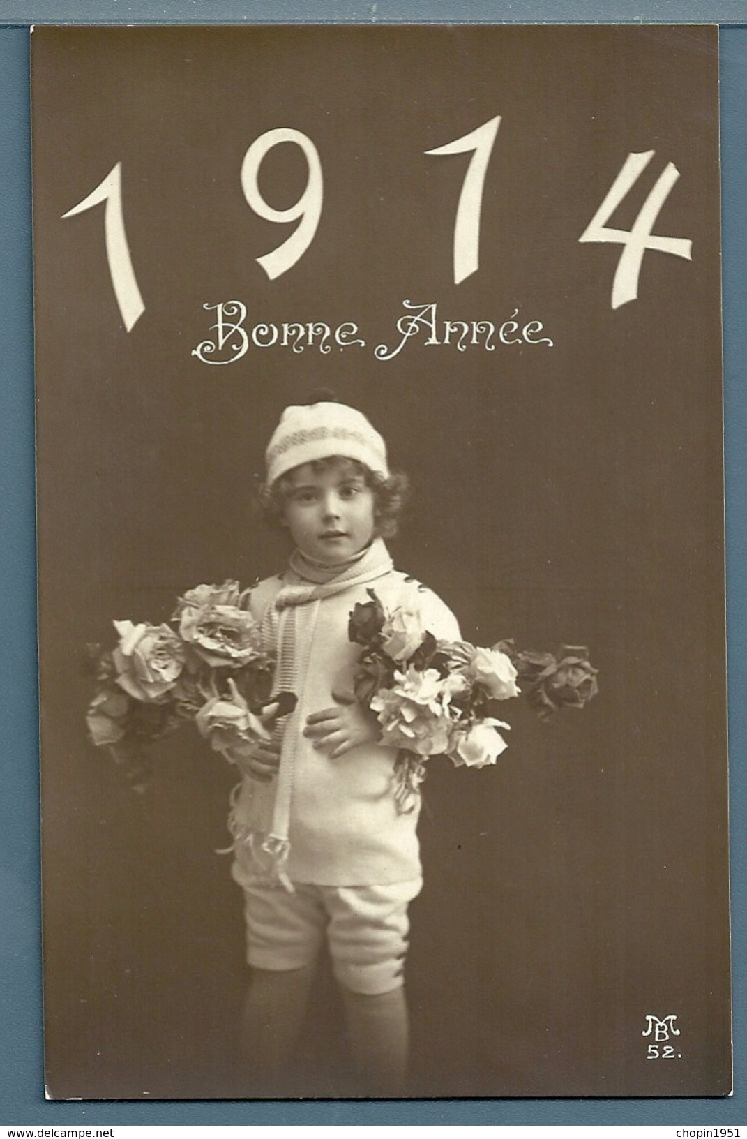 CPA - ENFANT - BONNE ANNÉE 1914 - Escenas & Paisajes