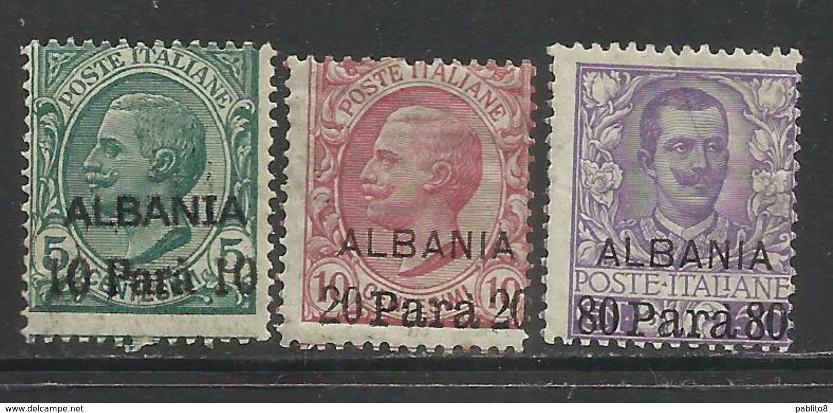 LEVANTE ALBANIA 1907 NUOVO VALORE SERIE COMPLETA COMPLETE SET MNH - Albanie