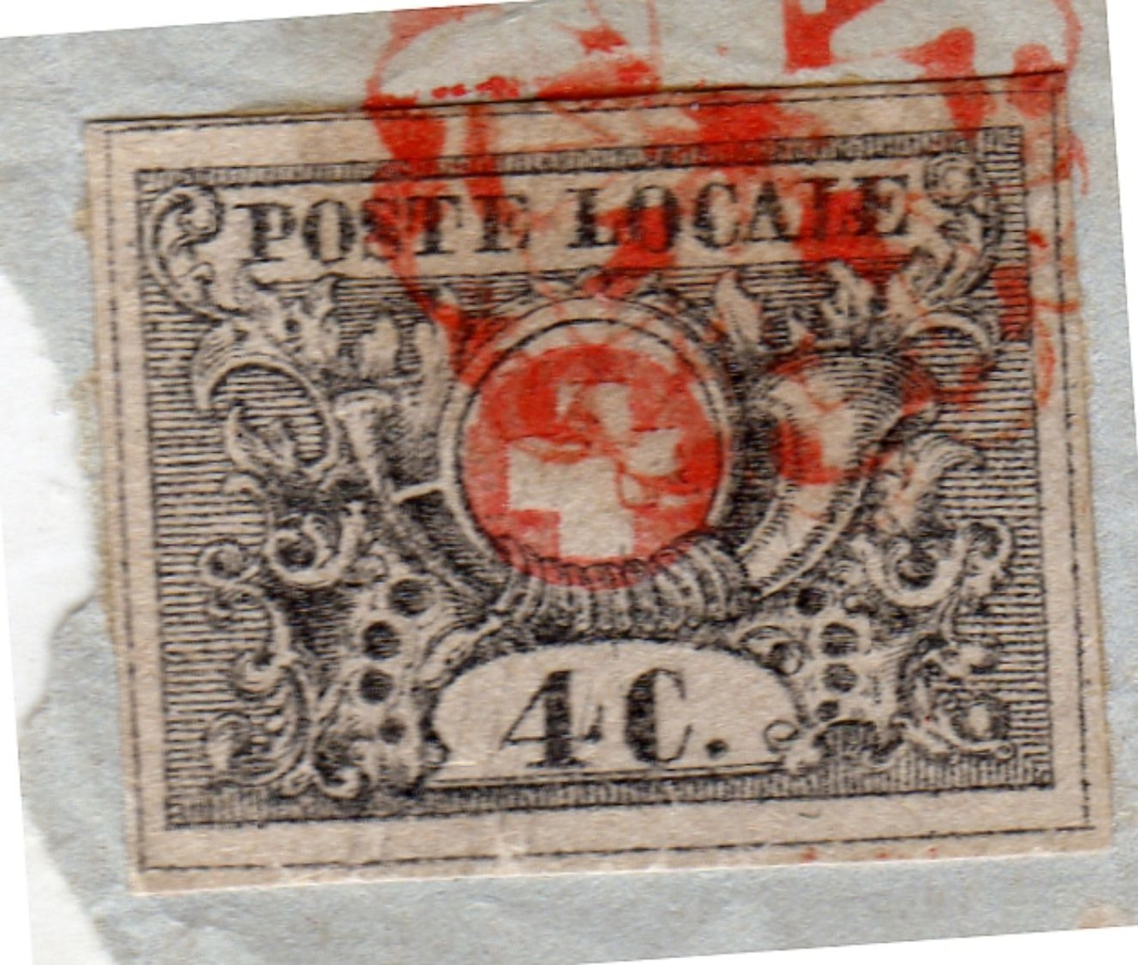 1849 Waadt Kanton Genf VF Used On Piece SUPERB And Rare (z135) - 1843-1852 Poste Federali E Cantonali