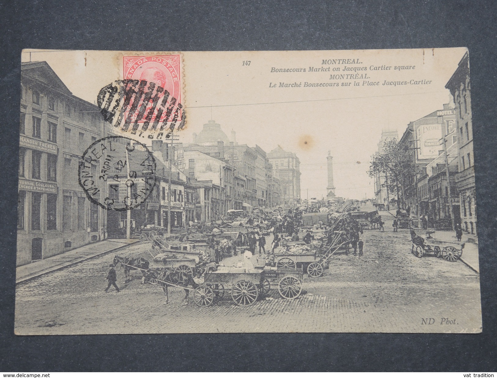 CANADA - Carte Postale Du Marché Bonsecours à La Place Saint Jacques , Voyagée En 1909 - L 9755 - Montreal