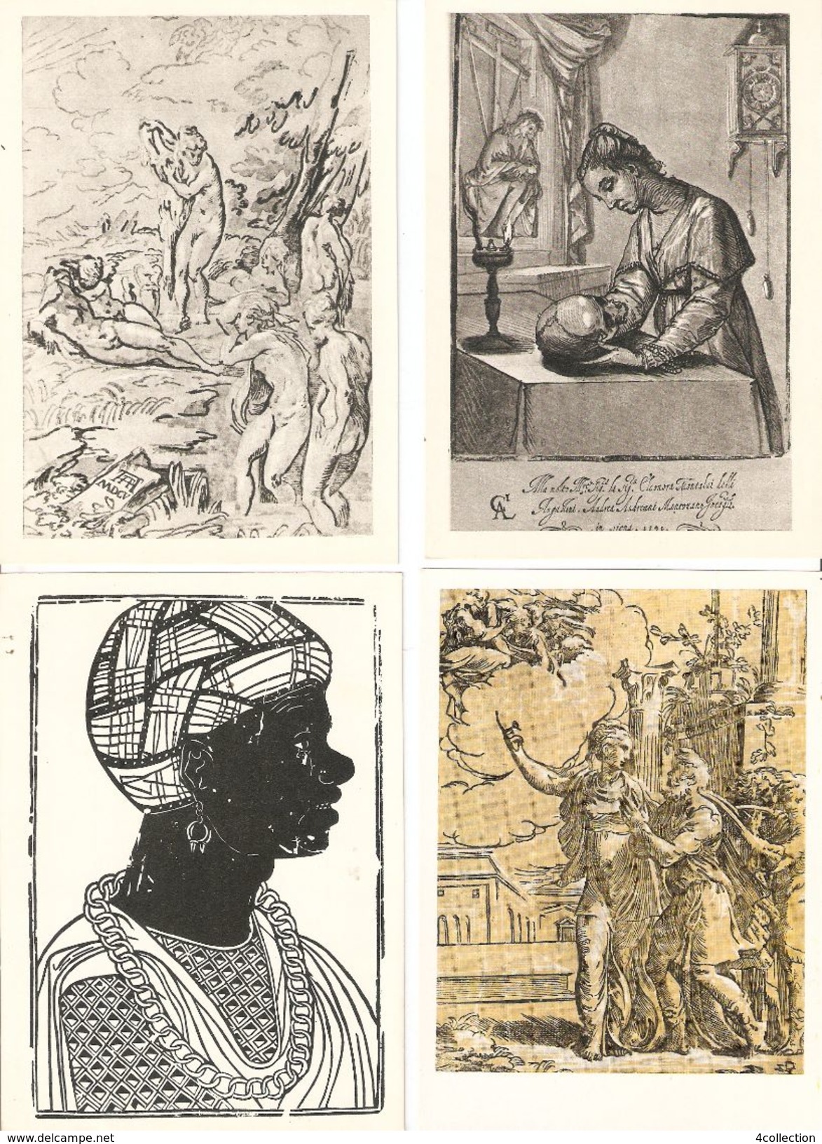 K. Fine Arts Italian Woodcut Of The 16th - 18th Centuries LOT Set Of 12 Psc Soviet ART Postcards With Description - 5 - 99 Postcards