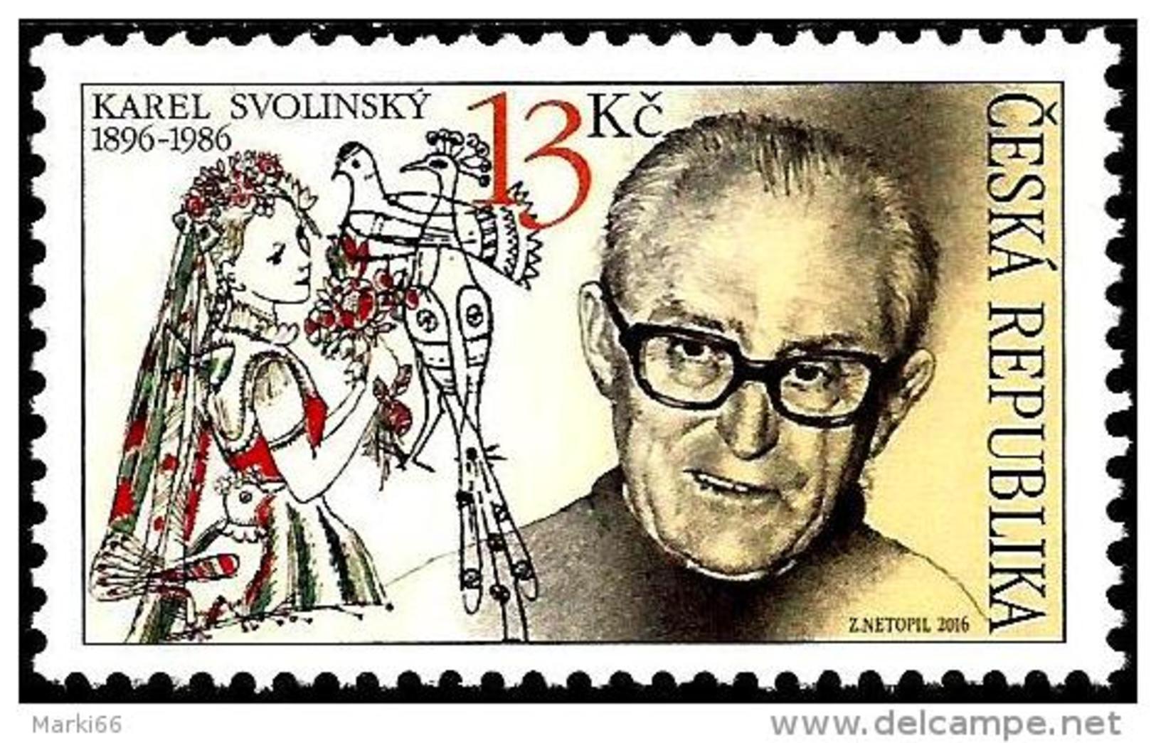 Czech Republic - 2016 - Tradition Of Czech Stamp Production - Karel Svolinsky - Mint Stamp - Nuevos