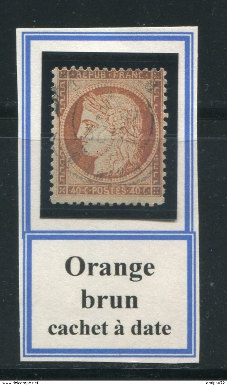 FRANCE- Y&T N°38- Orange Brun, Cachet à Date - 1870 Siège De Paris