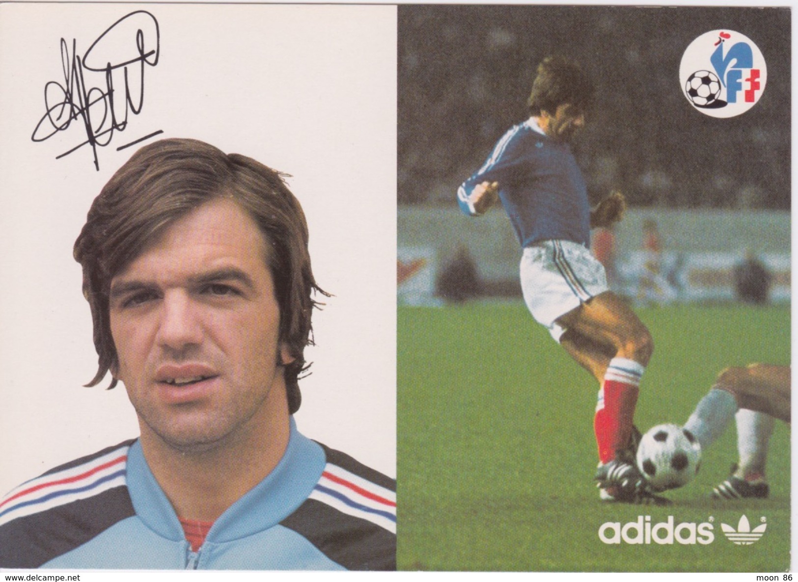 13 cartes postale - Equipe de France   FOOTBALL 1978 - CARTE ORIGINALE DE LA FFF & ADIDAS