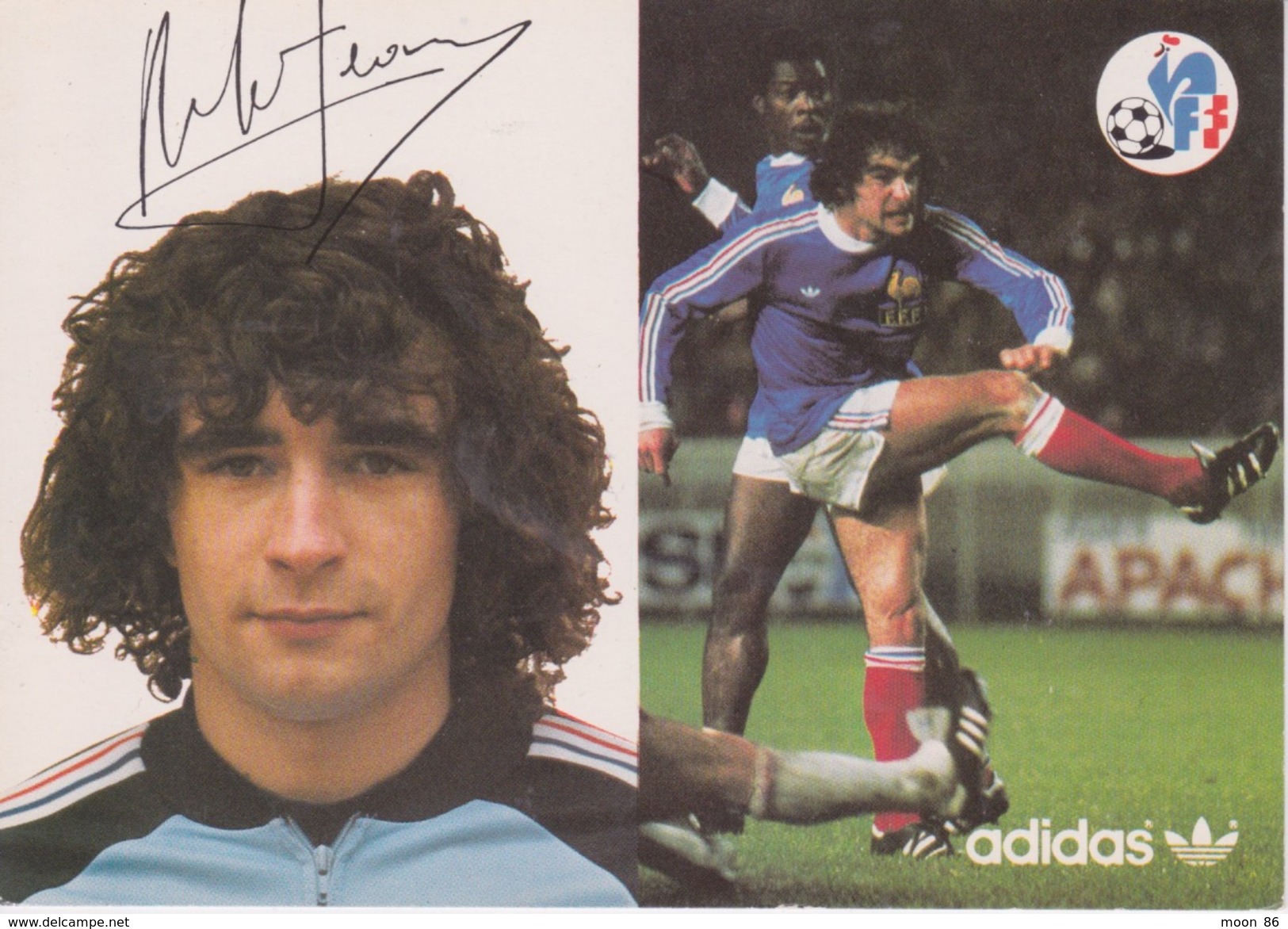 13 cartes postale - Equipe de France   FOOTBALL 1978 - CARTE ORIGINALE DE LA FFF & ADIDAS