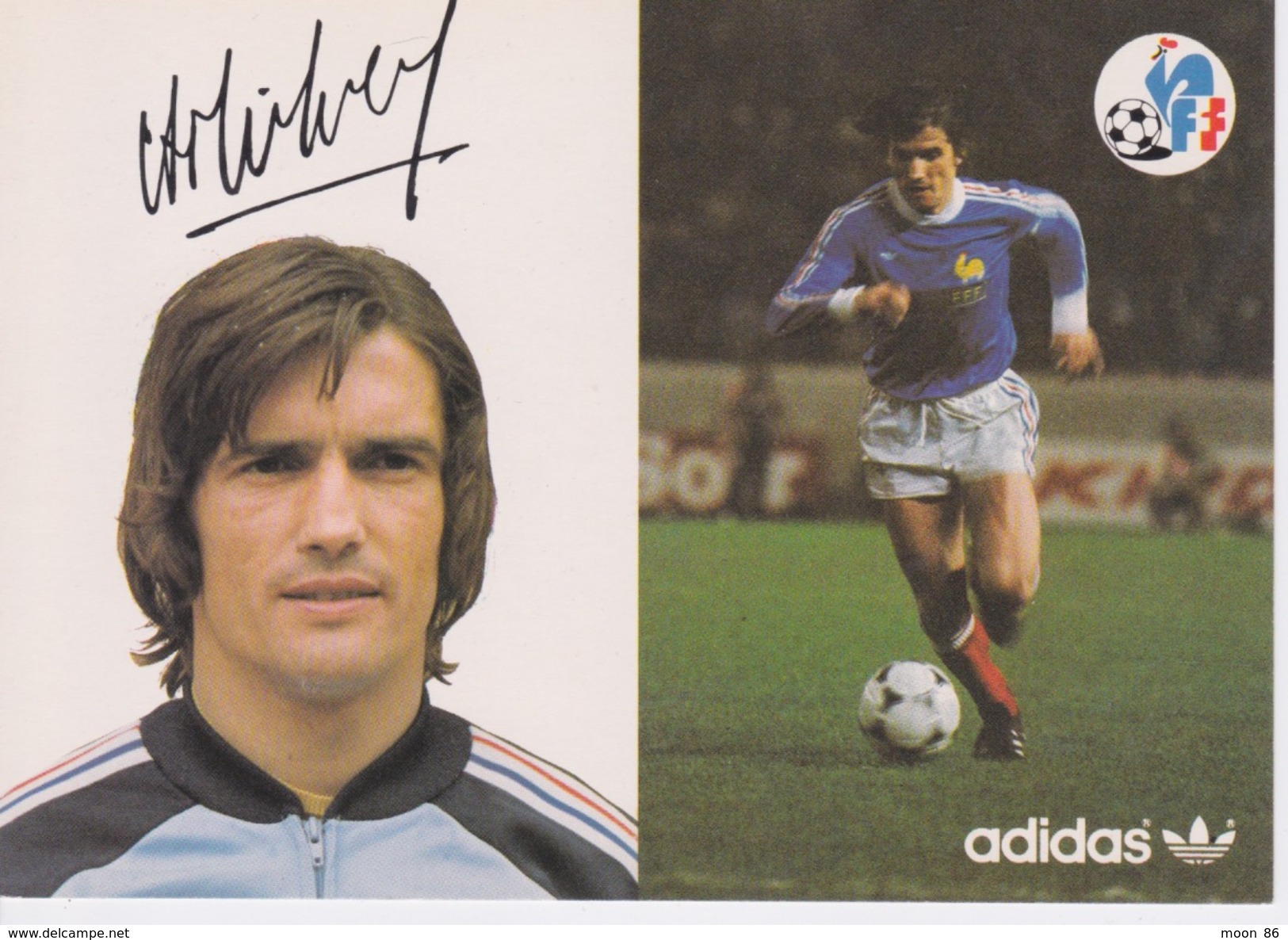 13 cartes postale - Equipe de France   FOOTBALL 1978 - CARTE ORIGINALE DE LA FFF & ADIDAS