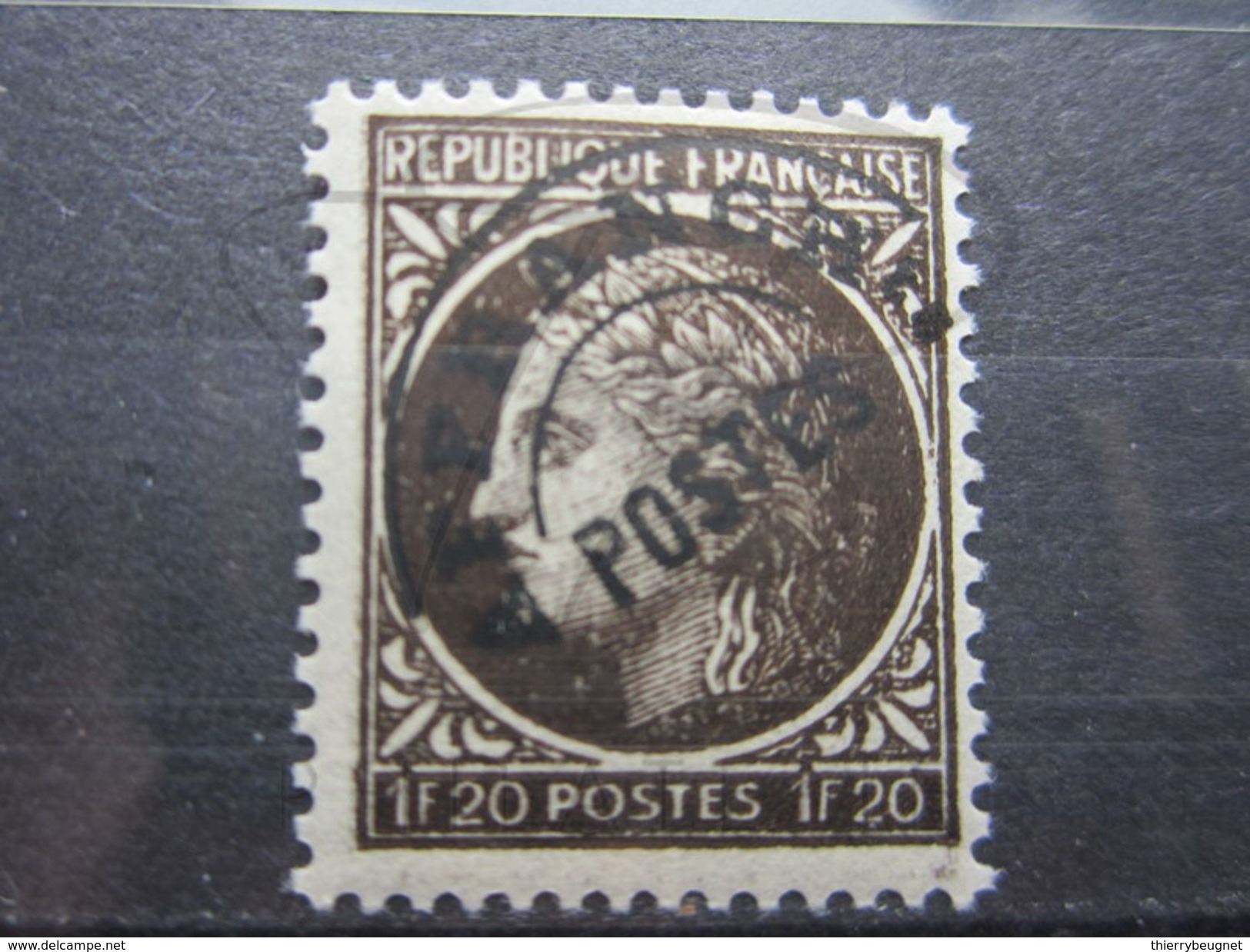 VEND BEAU TIMBRE FREOBLITERE DE FRANCE N° 91b , " T " SURELEVE , NEUF AVEC CHARNIERE !!! - 1893-1947