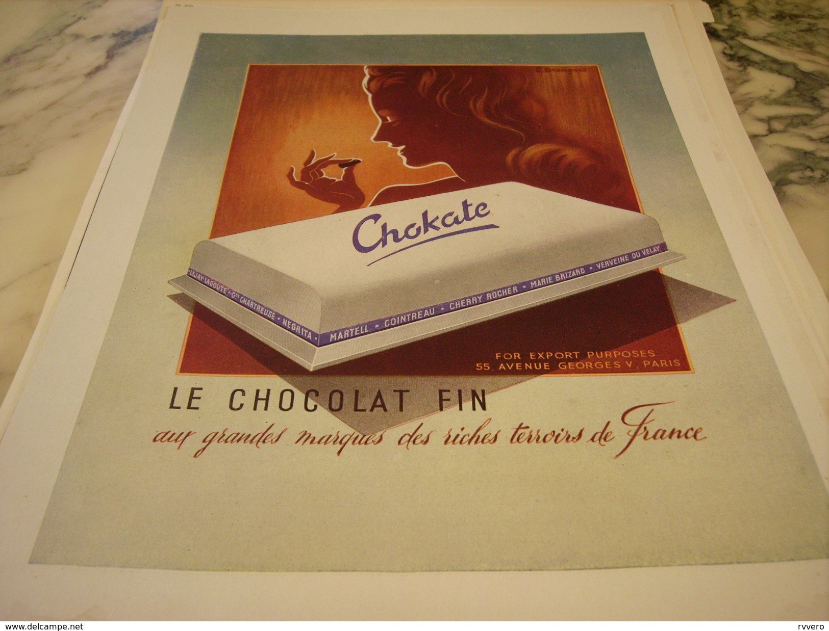 ANCIENNE PUBLICITE CHOCOLAT CHOKATE 1948 - Affiches