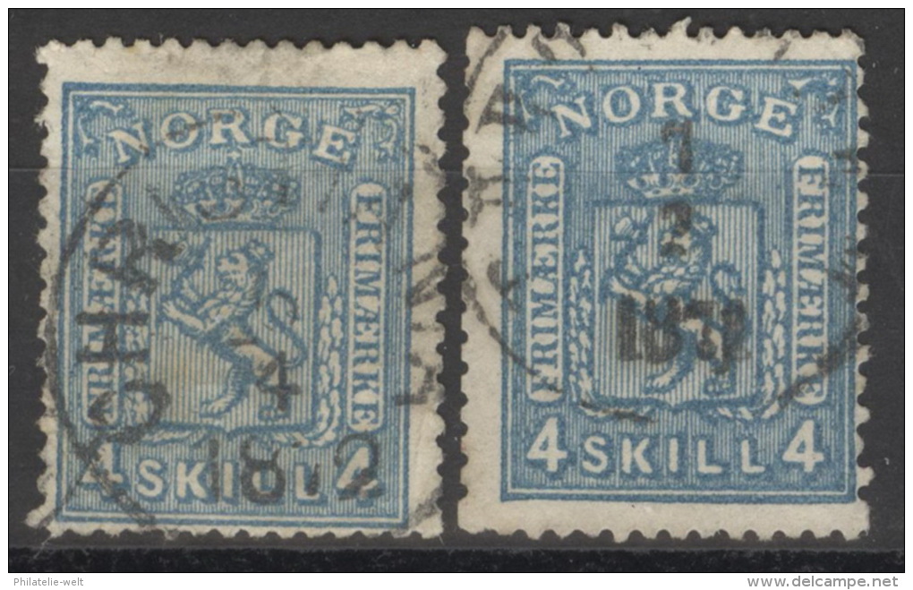 Norwegen 14a+b O - Oblitérés