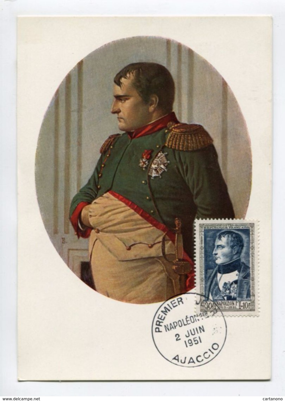 Cp - Serie Cartes Maximum 891/96 - Talleyrand Delacroix Gay Lussac Surcouf Musset Napoleon - 1950-1959