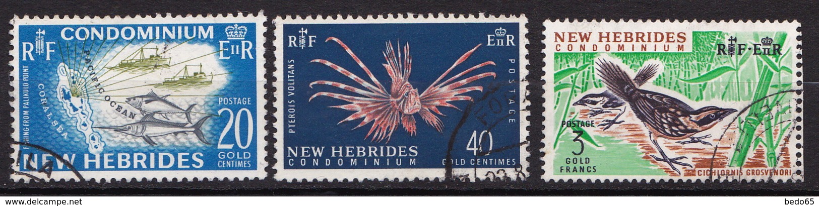 NOUVELLES -HEBRIDES N° 219 à 222  OBL - Usados