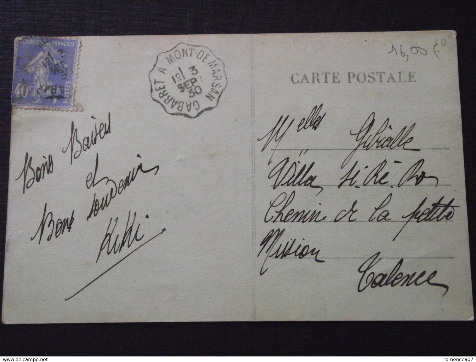 VILLENEUVE-de-MARSAN (Landes) - RUE NATIONALE - Commerces - Animée - Voyagée Le 3 Septembre 1930 - Villeneuve De Marsan