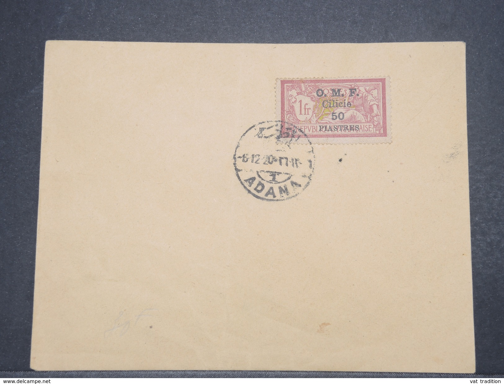 FRANCE / CILICIE - Oblitération De Adana Sur Enveloppe En 1920, Affranchissement  Merson Surchargés - L 9779 - Lettres & Documents