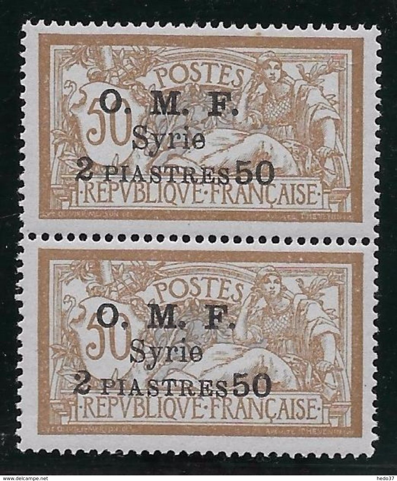 Syrie N°69 - Variété Boucle Du "2" Cassé Tenant à Normal - Neufs ** Sans Charnière - Superbe - Unused Stamps